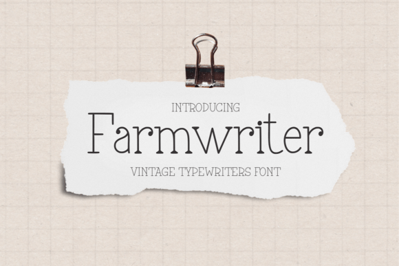 Farmwriter: A Charming Vintage-Typewriter Display Font