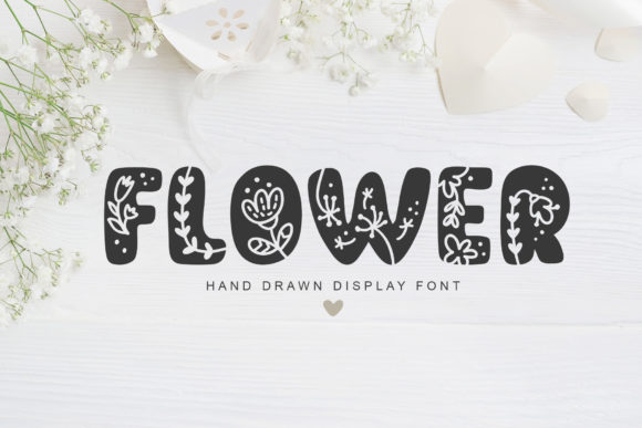 Flower Font: A Delicate and Bubbly Display Typeface