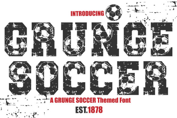 Grunge Soccer: Bold Typography for Dynamic Designs
