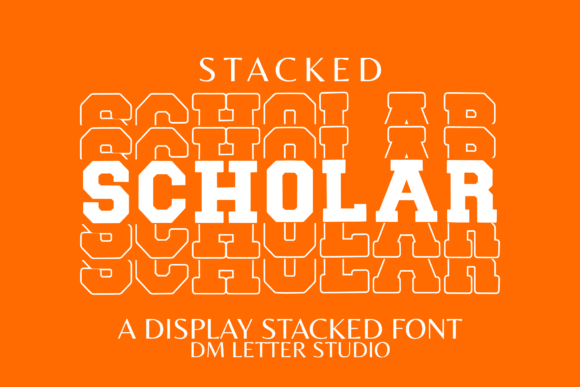 Scholar Stacked: Bold Varsity Typography for Modern Designs