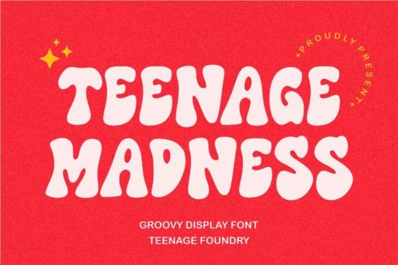 Teenage Madness: Groovy Retro Display Typeface