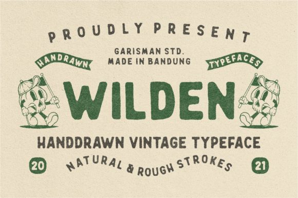 Wilden: An Organic Vintage Display Font for Creative Projects